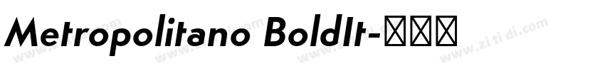 Metropolitano BoldIt字体转换